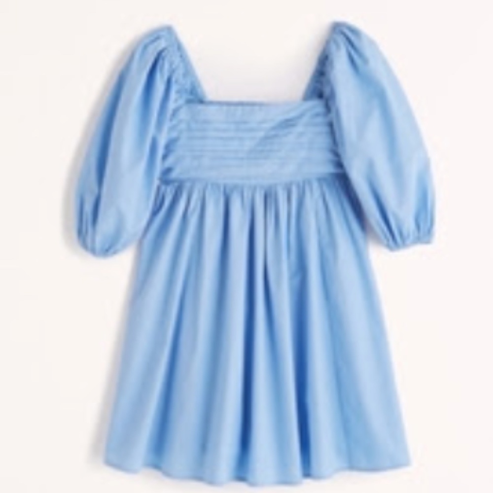 Abercrombie Ruched Bodice Puff Sleeve Mini Dress
